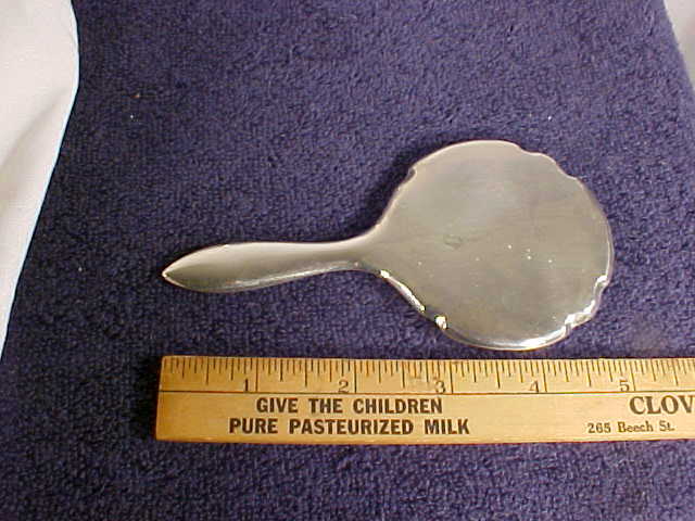 Vintage Silver Finger Hand Mirror