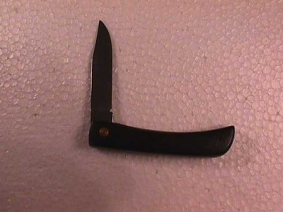 VINTAGE KISSING CRANE ROSTFREI BLACK ANGUS GERMANY KC43 FOLDING ONE BLADE KNIFE