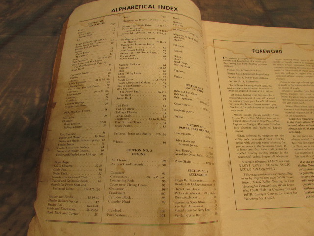 Vintage Minneapolis Moline Harvestor 69 tractor manual good shape