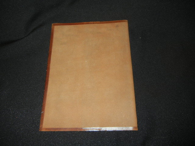 VINTAGE LEATHER MAGAZINE  BOOK COVER HAND PAINTED MOTIF