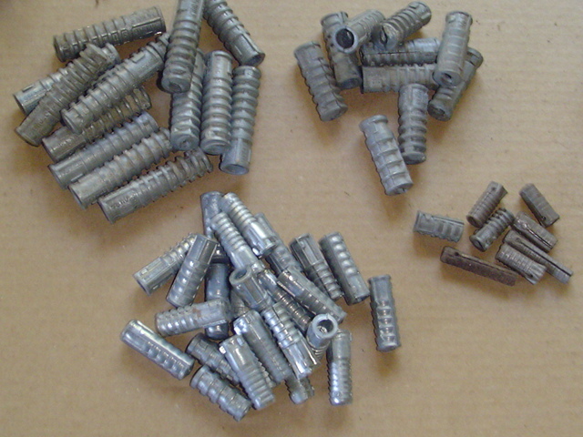 NOS Lot of 218 CONCRETE ANCHOR LEAD drop Tamp In Expanding masonry lag shield