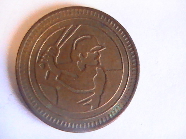 TOKEN OCEAN BREEZE STRIKE ZONE FESTIVAL PARK TOKEN WITH BATTER