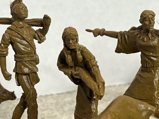 LOD Enterprises Barzso Plastic Figure Set LOD077 INDIAN CAMP (13 PIECES)