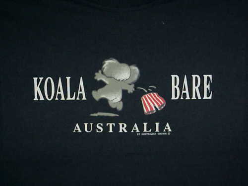 AUSTRALIAN T SHIRTS FOR INFANTS & KIDS "KOALA BARE"