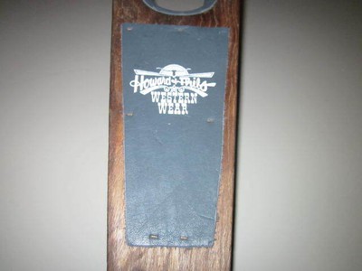Vintage  HOWARD & PHIL'S WESTERN WEAR BOOTJACK Wood COWBOY BOOT PULLER