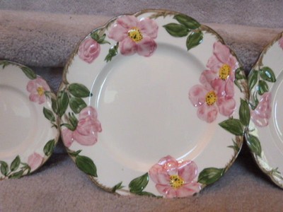 6 VINTAGE Franciscan Plates Desert Rose China (4) 9.5