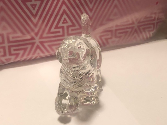 LENOX Come Play with Me Dog Puppy w/ Ball Full Lead Crystal Sculpture w/ Box