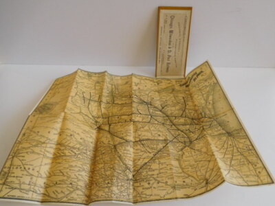 RAILROAD-CHICAGO MILWAUKEE & ST. PAUL RY.MILWAUKEE RD)POCKET MAP CIRCA 1800-1900