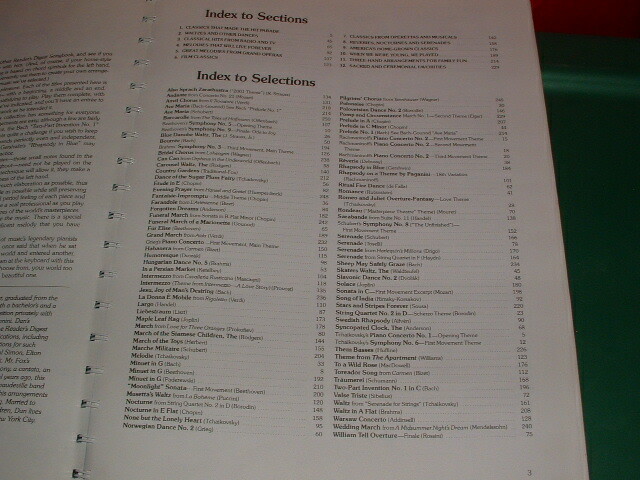 Readers Digest Family Music Book Great Music's Greatest Hits piano/organ 97songs