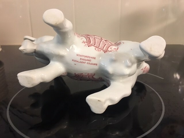 Vintage ROYAL STAFFORDSHIRE England RED CHARLOTTE Flowers COW CREAMER Excellent