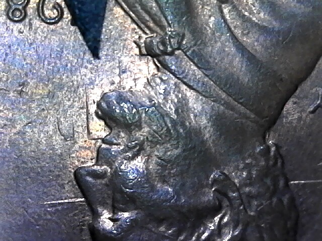 1988 LINCOLN PENNY ERROR ( DIE CLASH + BROAD STRUCK ) #67L