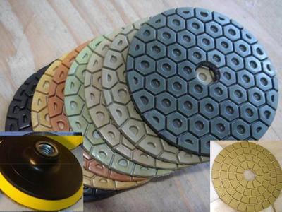 Wet Dry Diamond Polishing Pads 5 Inch Set Kit For Granite Concrete Marble GLASS