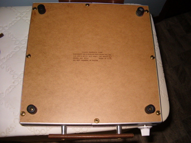 Vintage Casco Products Corp food warming tray Model No. WTA1  About 10 1/2