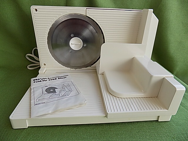 Rival Fold-Up Food Slicer Deli Style Food Easy Storage Electric #1042