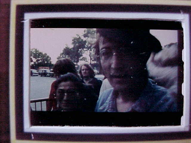 Beatles John Lennon Worn Clothing WAR IS OVER Film Display Guitar Pick and Medal