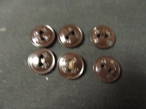 Boy Scout Plastic 2 Hole Buttons, Lot of 6,       c32
