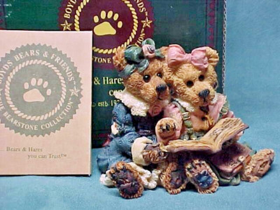 1997 Boyds Bears & Friends Bailey & Becky ''The Diary'' Figurine #228304 Box COA