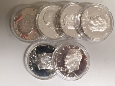 ONE(1) 1974-S 40% SILVER GEM CAMEO PROOF IKE EISENHOWER DOLLAR #%10