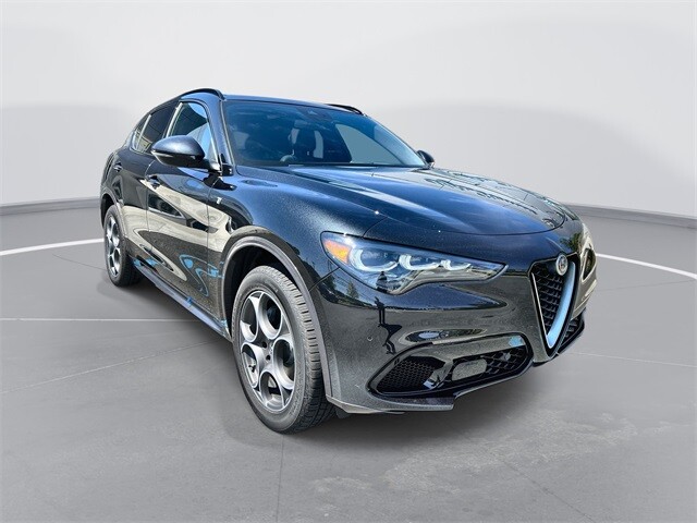 2024 Alfa Romeo Stelvio, Vulcano Black Metallic with 6 Miles available now!