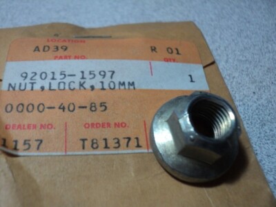 2008-2022 KAWASAKI KAF KEF KLF KSF KXF MULE  LOCK NUT 10MM  NOS OEM 92015-1597