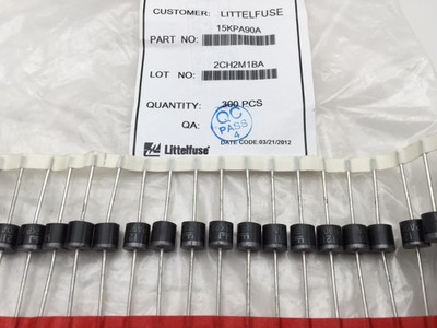 15KPA90A Littelfuse, 15kW 90 VWM 145.6 VC 103.7 Amp, TVS Diode, Unidirectional 