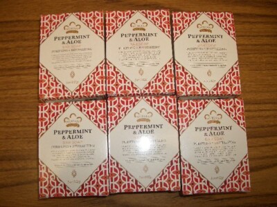 6 Bars Nubian Heritage Peppermint & Aloe Bar Soap Purifying & Revitalizing 5oz