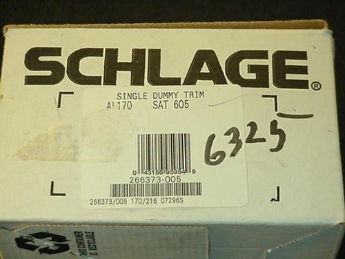 Schlage AL170 Single Dummy Trim Polished Brass Door Lever Handle NEW