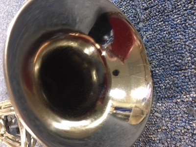 Vintage Satin Nickel Olds Duratone 2-valve Bugle