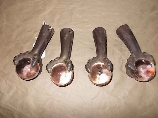 Antique Ball & Claw Foot Hardware Original Patina
