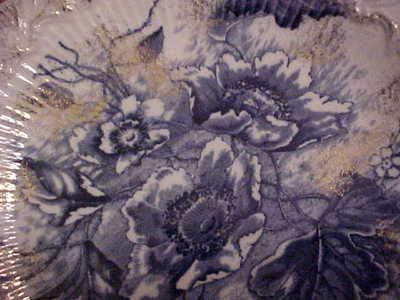 BEAUTIFUL FLOW BLUE PLATE DUNN BENNETT & CO. BURSLEM ENGLAND