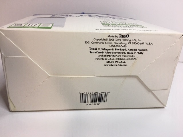 TETRA WHISPER MEDIUM BIO-BAG DISPOSABLE FILTER CARTRIDGE 8-PACK NEW