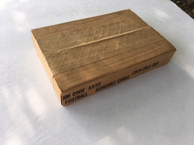 Coca Cola Football Schedule Cards     500 Cards   New Vintage Stock