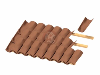 Plus Model 1/35 Mission ''Coppi'' Italian Roof Tiles (covers 74x46mm) (140pcs) 567