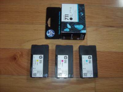 2022 GENUINE SET 4 HP #711 INKS DESIGNJET T120 T520 CZ129A CZ130A CZ131A CZ132A