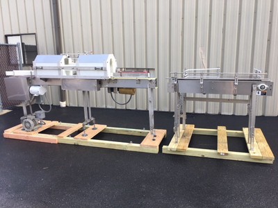 Carleton Helical Inline Air Rinser with Stainless Steel Feed Table, Container