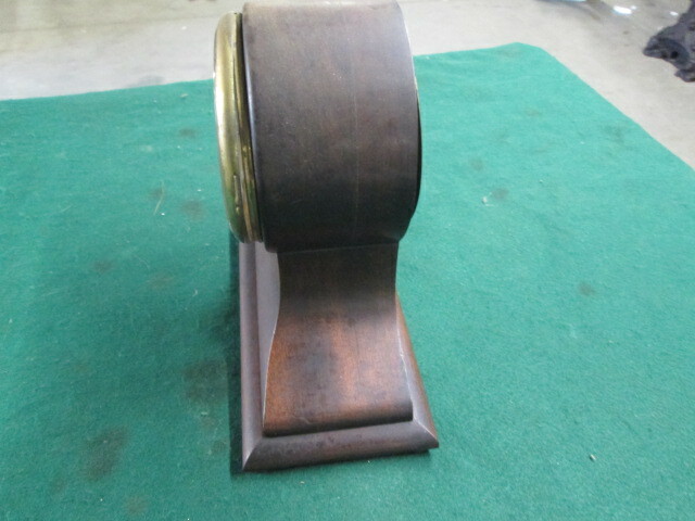 Nice Looking Ansonia Mantle Clock Mahogany Wood Case Porcelain Face