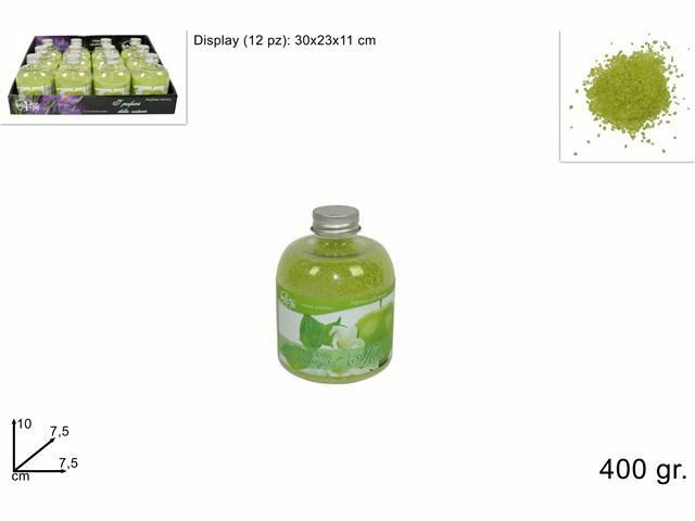 Set 12 Pezzi Sabbia Profumata In Bottiglia 400gr Fragranza Mela dfh