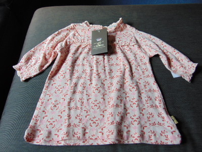 Hust & Claire Dress Cotton Rich L/Sleeved Floral 0-3mth 62cm Pink Mix BNWT