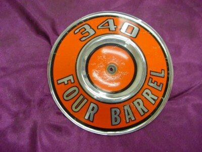 Mopar Original 340 Four Barrel Pie Pan Good Used