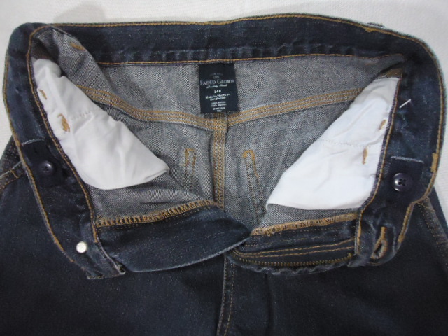 Faded Glory Boy's Carpenter Jeans 100% Cotton (Adjustable Waist)-Size 14 Regular