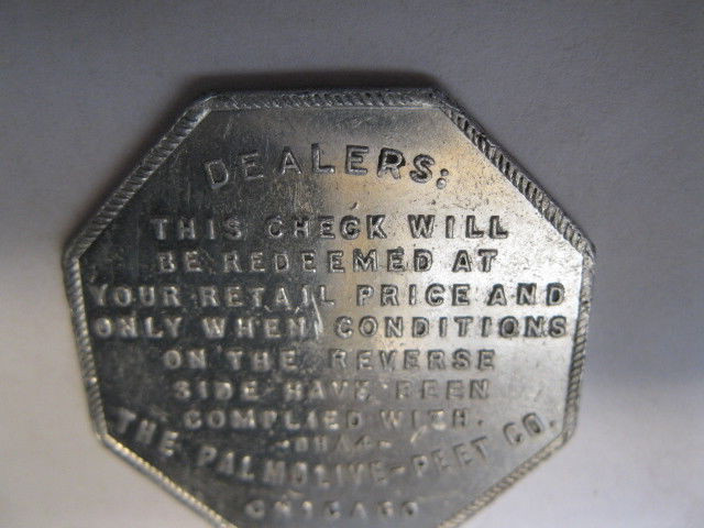 Vintage Palmolive Soap Co. Token Good For 1 Free Ben Hur Soap Cake Near Mint