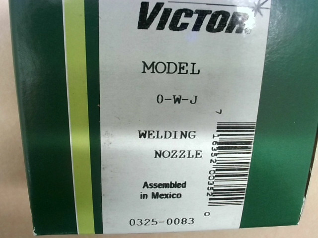 Victor 0325-0083 Welding Nozzle Model O-w-j - New In Box