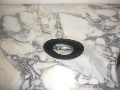 Womens barrette black velvet open in middle clip in back