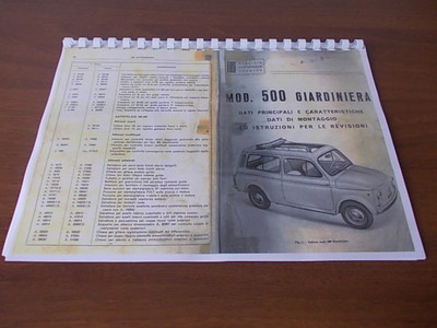 FIAT 500 manuels propriétaires manuel FIAT 500 GIARDINIERA REPRO