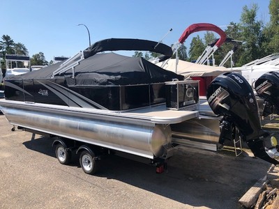2485 Tmltz Quad Lounge Cruise tritoon pontoon boat with 150 and trailer