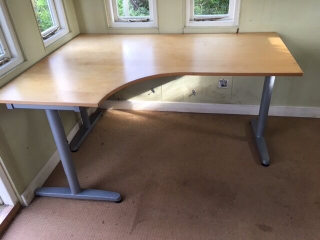 Office corner desk Ikea Galant with T legs  left hand  in Broadclyst, Devon  Gumtree