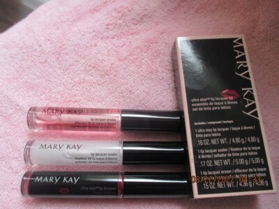 Mary Kay Ultra Stay Lip Lacquer Kit Plum/Prune 143196 NEW /  NIB