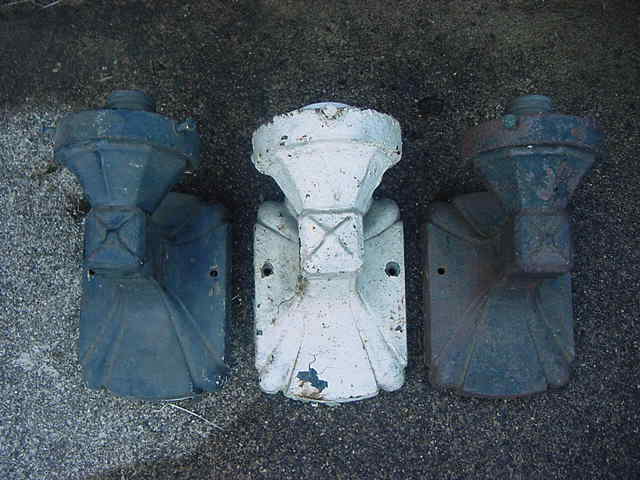 SET OF 3 ANTIQUE ART DECO NOUVEAU ARTS & CRAFTS GOTHIC CAST IRON WALL SCONCES