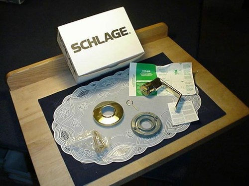 Schlage AL170 Single Dummy Trim Polished Brass Door Lever Handle NEW