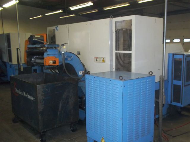 MAZAK DUAL TURN 20 CNC LATHE WITH LOAD / UNLOAD CONVEYORS.